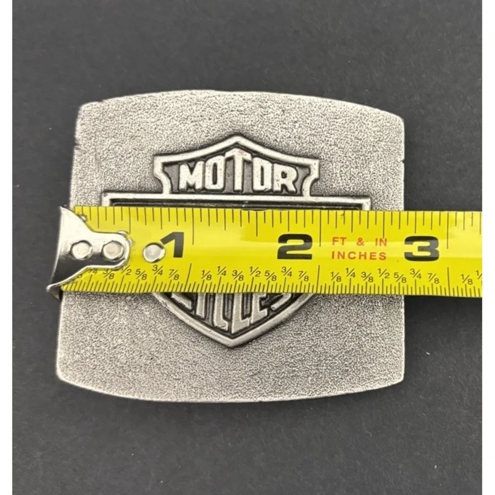 Harley Davidson Motor Cycles Belt Buckle #1053 Rectangle Silver Toned *READ
